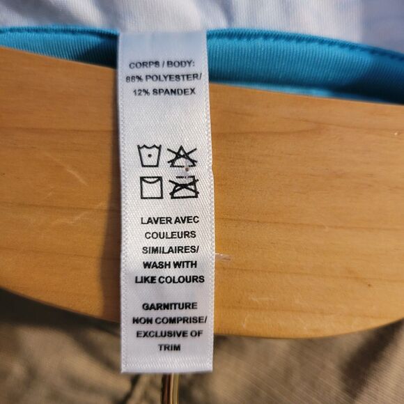 Kyodan Long Sleeve Golf Polo Top Blue Multi UPF 50+ Tropical Print Large - Picture 7 of 8